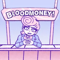 Bloodmoney Bloodmoney is a clicker game fused with simulation elements developed by Shroomychrist Studios, offering a deceptively simple yet deeply unsettling experience. In Bloodmoney, players take on the role of a gravely ill character in need of $25,000 for surgery.
