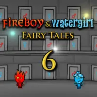 Play Fireboy And Watergirl 6: Fairy Tales, solve temple puzzles, control the fairies, collect diamonds, and race through 30 levels alone or with a friend.