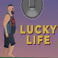Lucky Life is an adventure game that combines 2D platform running with deadly obstacle courses in a unique way. Players control a beer-bellied punker with a Mohawk (or other unlockable characters) to survive through a series of lethal traps.