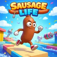 Sausage Life is a browser-based parkour rhythm game developed by AGhostDev and released in April 2025 . You control a sausage through deadly obstacle courses where one wrong move means instant death.